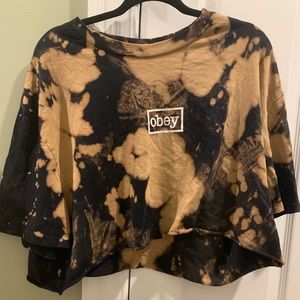 Obey Bleached Crop Top